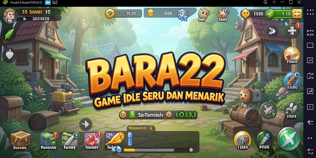 Tampilan utama gameplay BARA22 dengan elemen Idle yang terlihat.