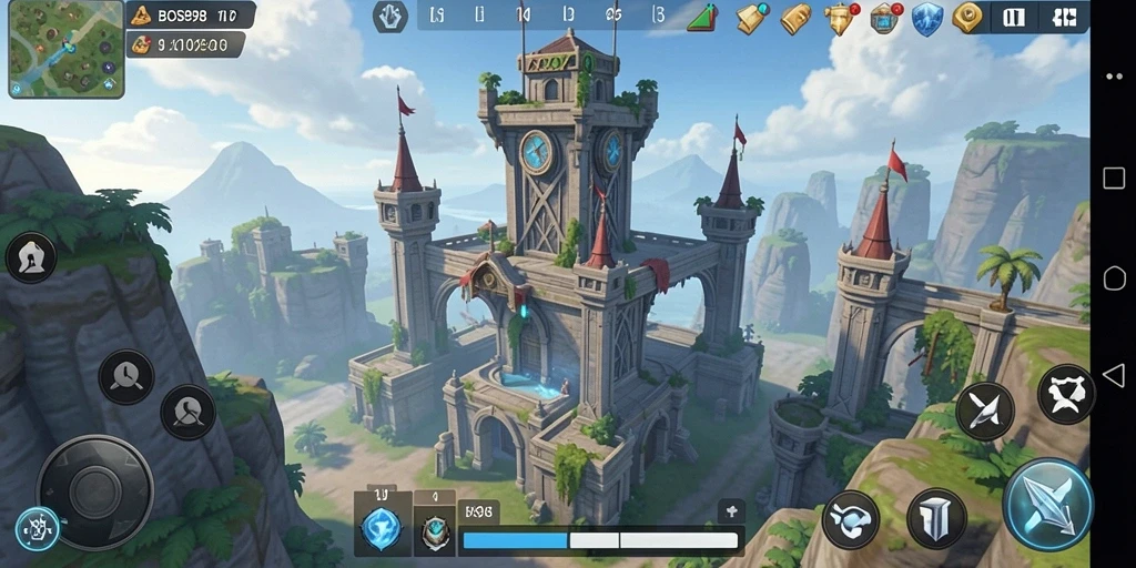 Screenshot gameplay BOS898 menampilkan aksi seru Tower Defense.
