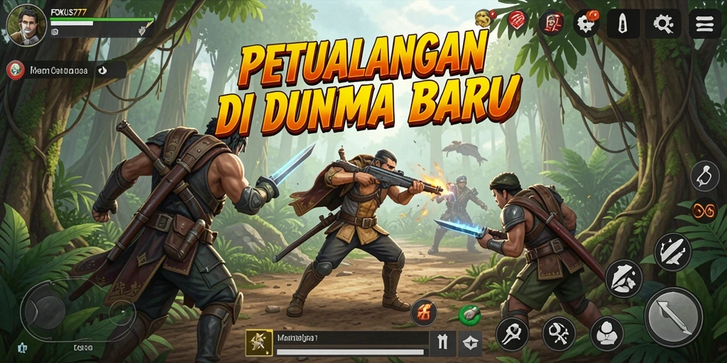 Screenshot gameplay FOKUS777 menampilkan petualangan seru dan grafis yang memukau.