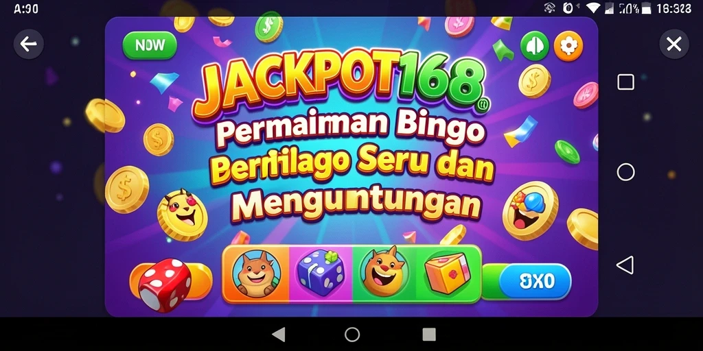 Tampilan gameplay Bingo yang seru dan interaktif di JACKPOT168.