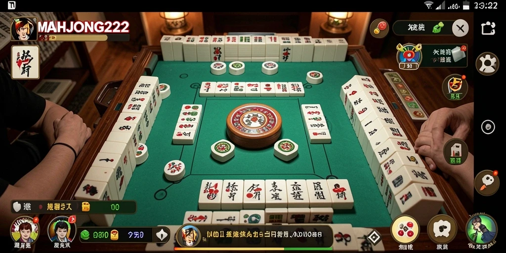 Tampilan antarmuka aplikasi MAHJONG222 yang sederhana dan menarik.