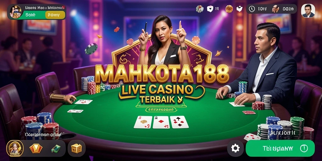 Screenshot utama MAHKOTA188 menangkap momen mendebarkan permainan Live Casino.