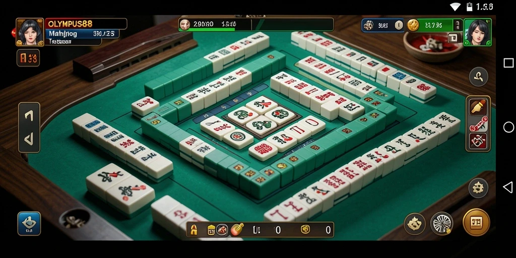 Tampilan gameplay OLYMPUS88 yang memukau dengan tema Mahjong.
