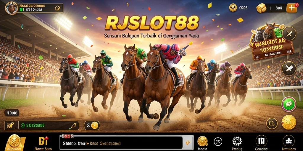 Screenshot gameplay RJSLOT88 menampilkan aksi balapan yang mendebarkan.