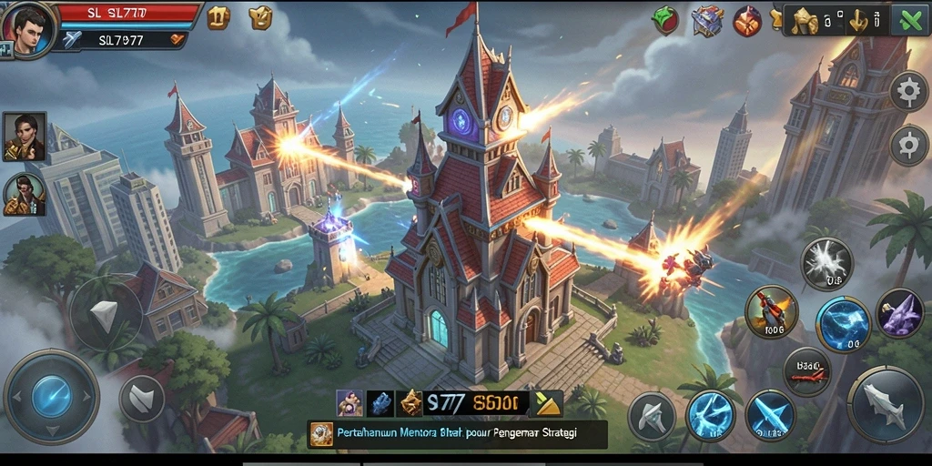 Tampilan gameplay SL777 yang mendebarkan saat menghadapi musuh dalam Tower Defense.